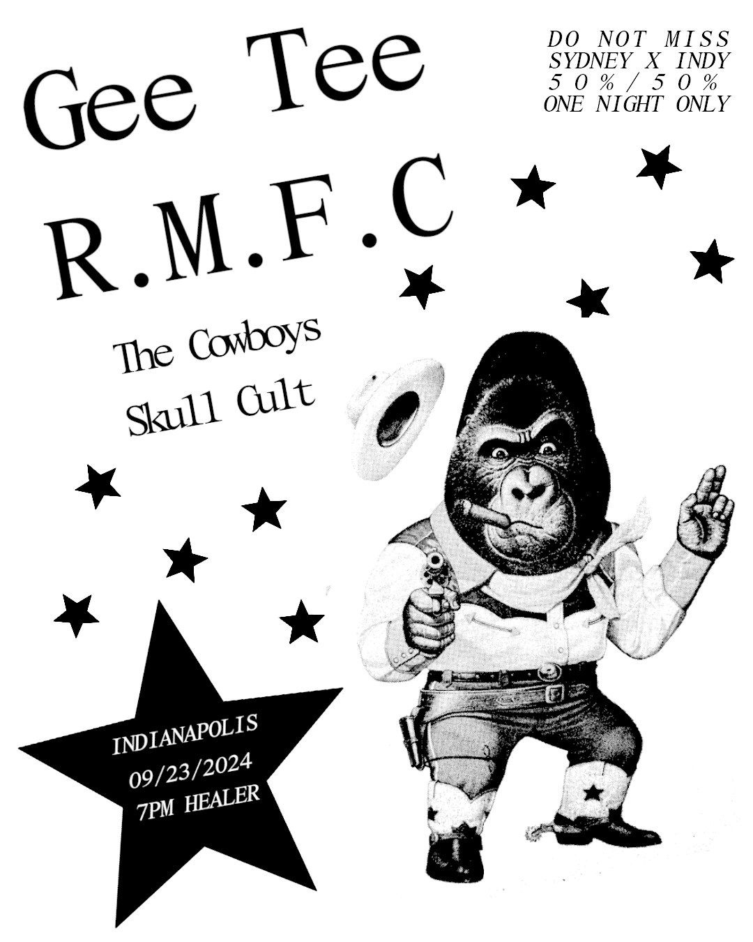 RMFC, GEE TEE, THE COWBOYS, SKULL CULT LIVE AT HEALER