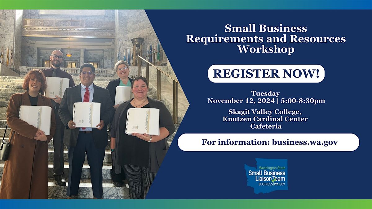 Skagit Small Business Requirements & Resources Free Workshops