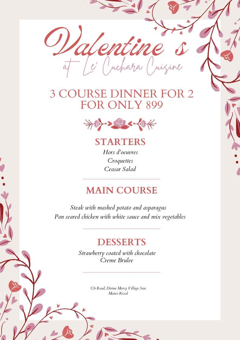 3-Course Dinner for 2!