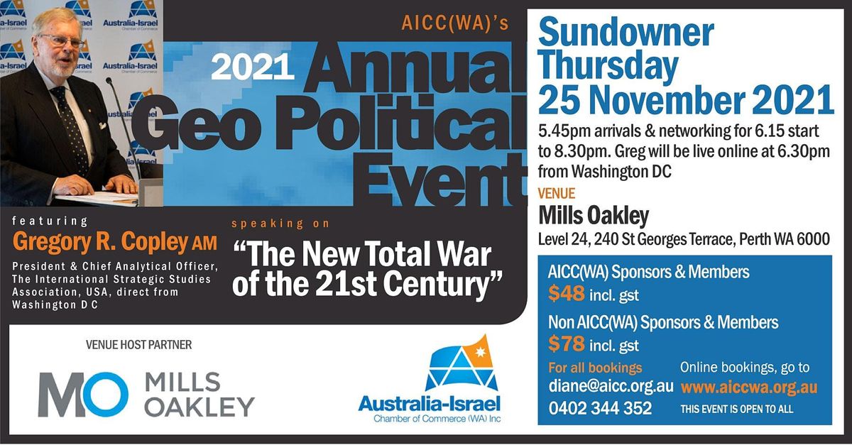 AICC(WA) 2021 Annual Geopolitical Event - sold out waitlist started