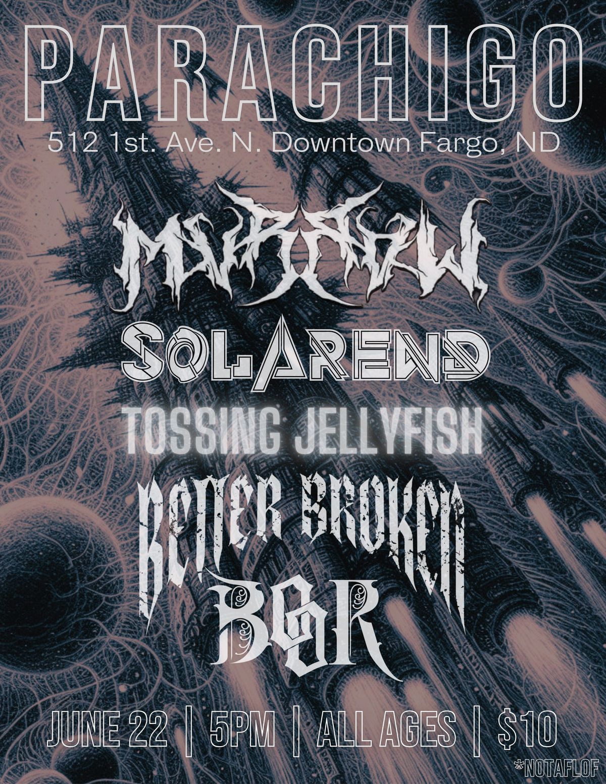 MVRROW, SOLAREND, TOSSING JELLYFISH, BETTER BROKEN AND BOOR @ PARACHIGO