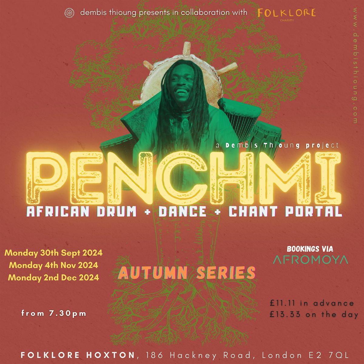 PENCHMI African Drum+Dance+Chant Portal: NEW MOON AUTUMN SERIES at FOLKLORE