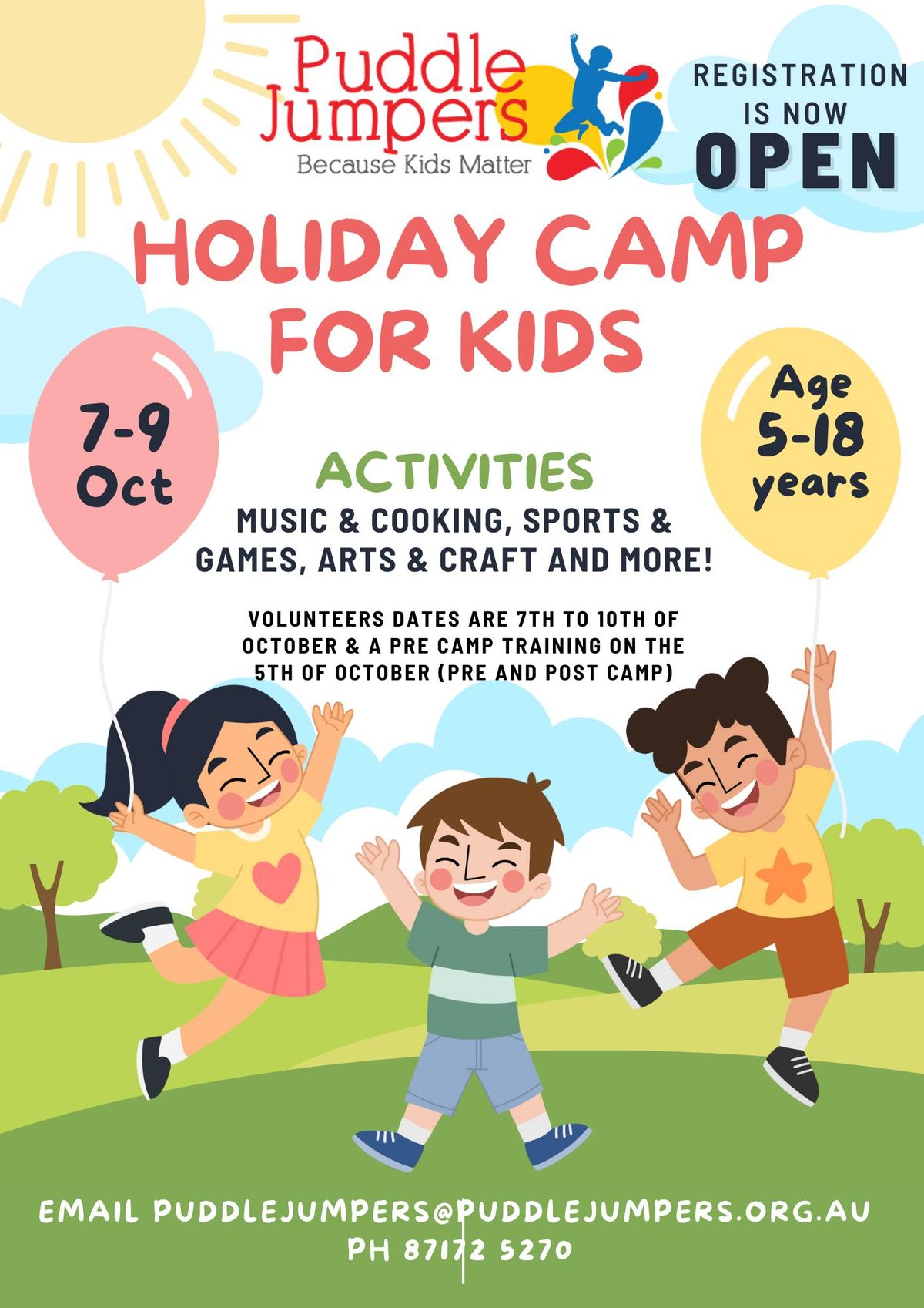 October Holiday Camp for Kids 