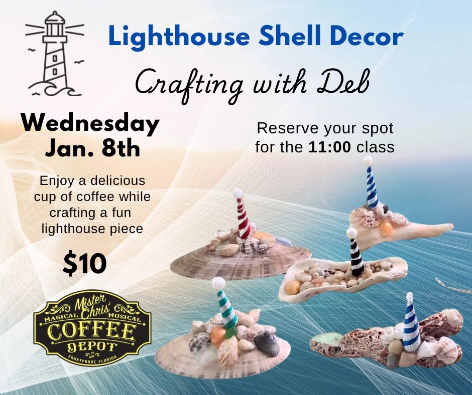 Lighthouse Shell Decor