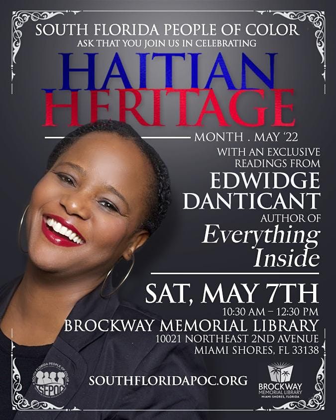 Haitian Heritage Month - Everything Inside, readings from Edwidge Danticant