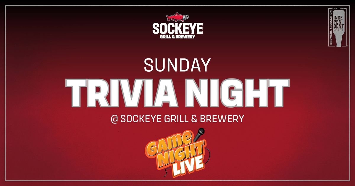 Sunday Trivia Night with Game Night Live (Every Sunday!)