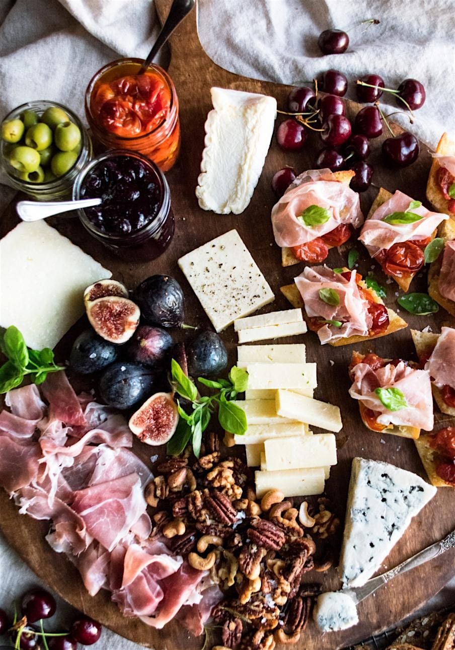 Summer theme charcuterie class with wine