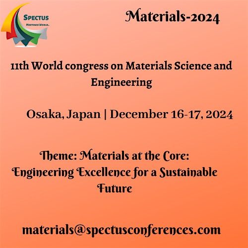 11th World Congress on Materials Science and Engineering