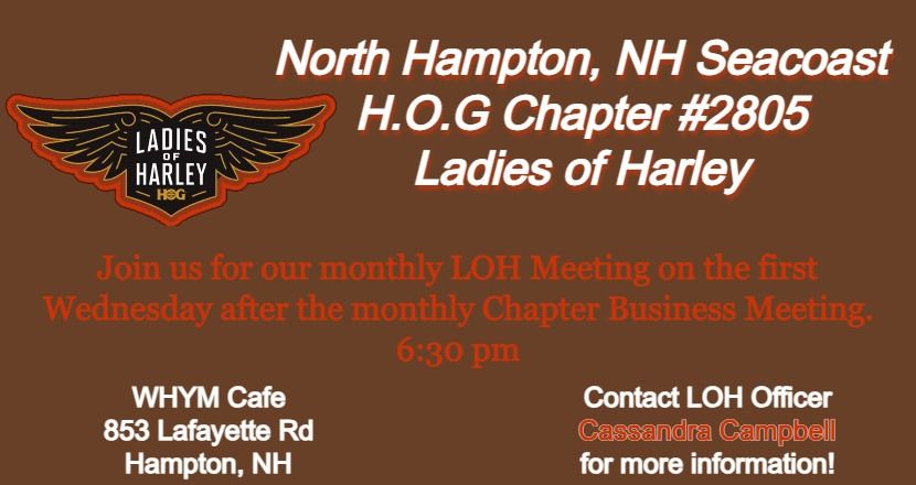 Monthly Ladies of Harley (LOH) Meeting