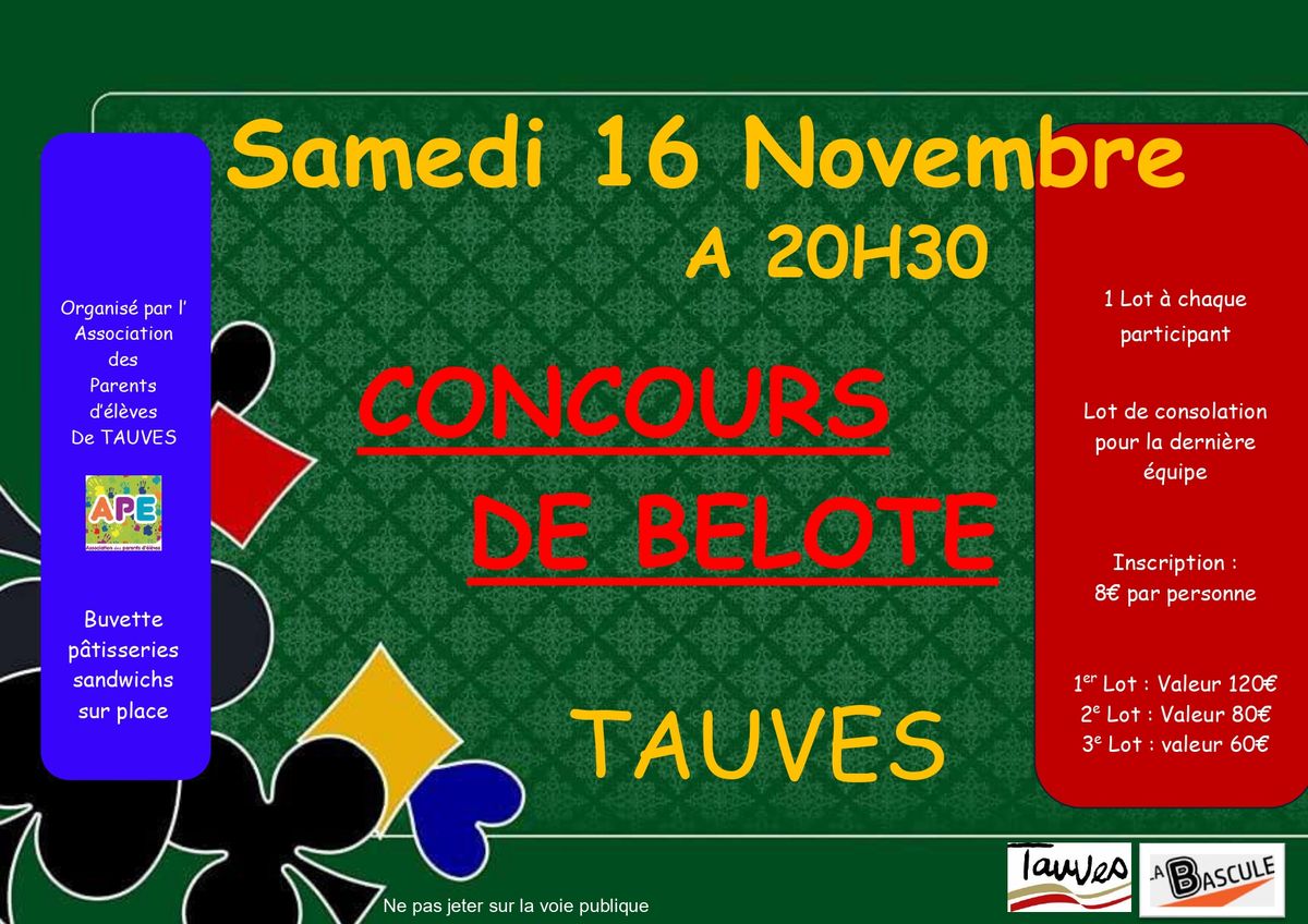 Concours de Belote TAUVES