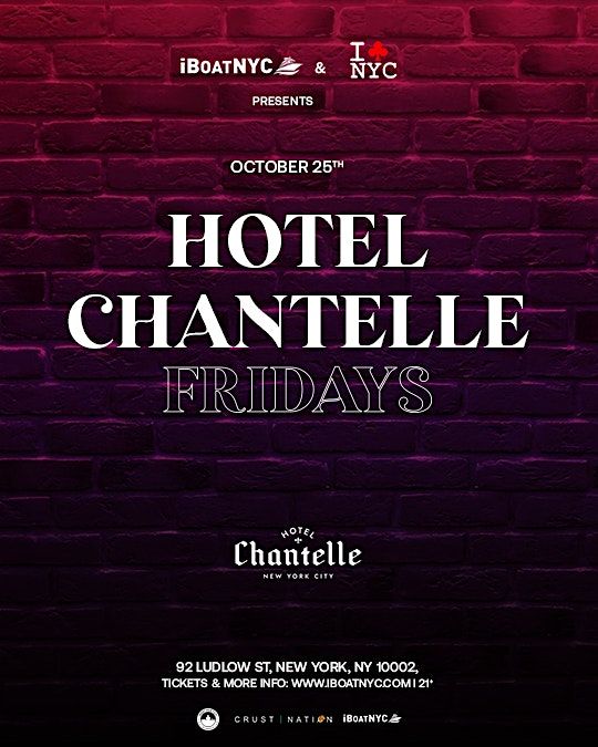 Fridays at Hotel Chantelle - Hip-Hop & R&B Rooftop Party NYC