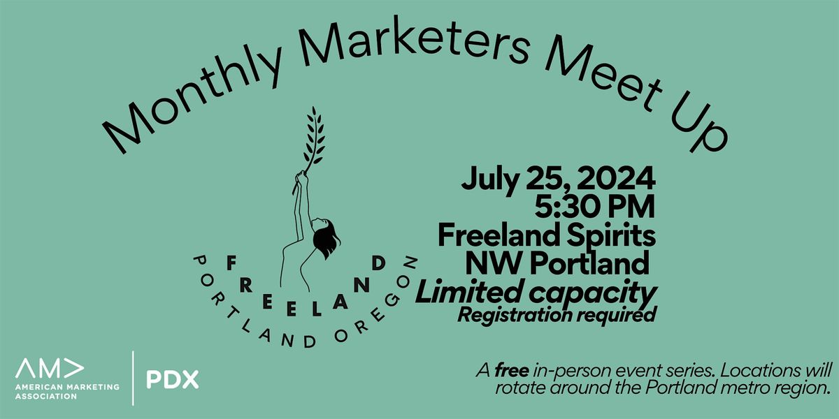 AMA PDX Marketing Meet-Up at Freeland Spirits