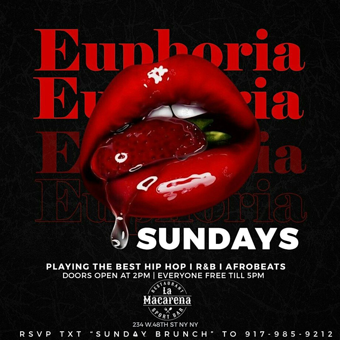 Euphoria Sunday | Brunch & Day Party #bdays | food , hookah & drinks