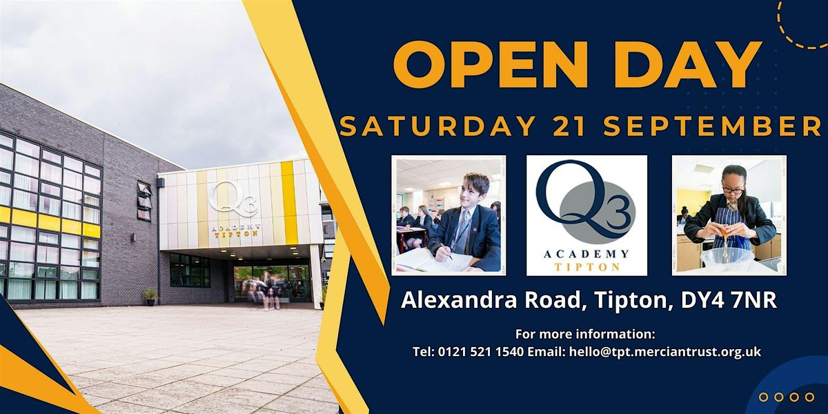 Q3 Academy Tipton Open Day - Saturday 21st September 2024