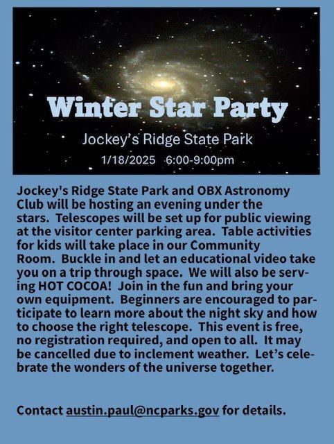 Winter Star Party at Jockey's Ridge State Park