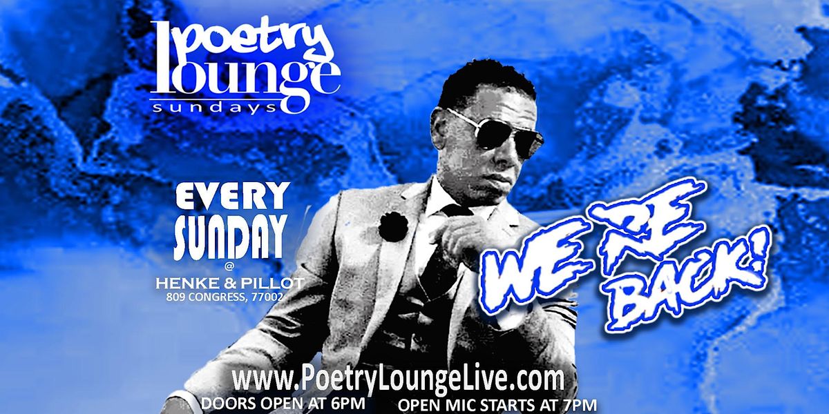 Poetry Lounge - We're Back, Weekly!