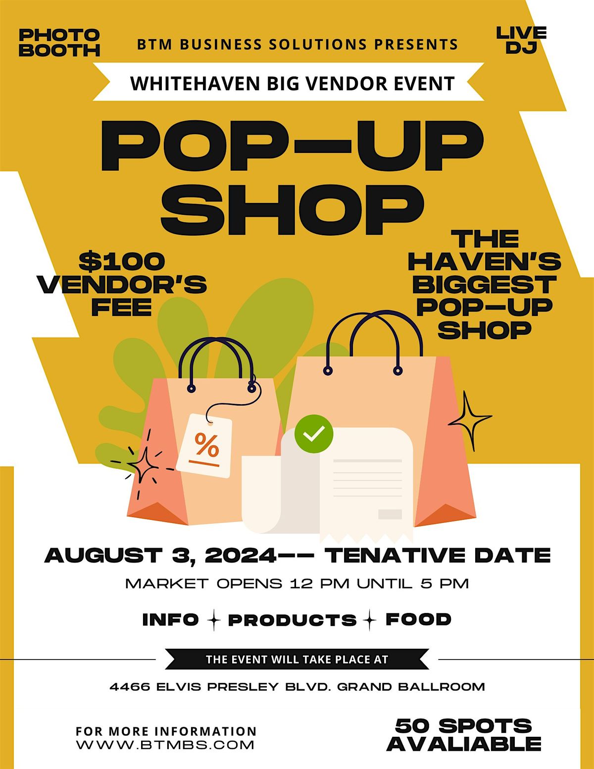 Whitehaven Big Vendor Event\/Pop-Up Shop