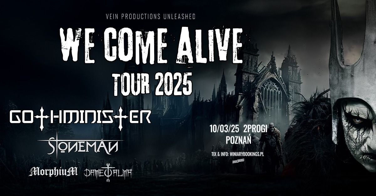 GOTHMINISTER + Stoneman, MorphiuM, Dame Tu Alma \/ 10.03.25 \/ 2Progi, Pozna\u0144