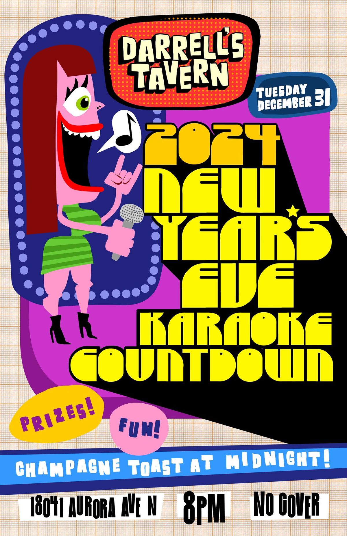 New Years Eve  KARAOKE COUNTDOWN...2024 