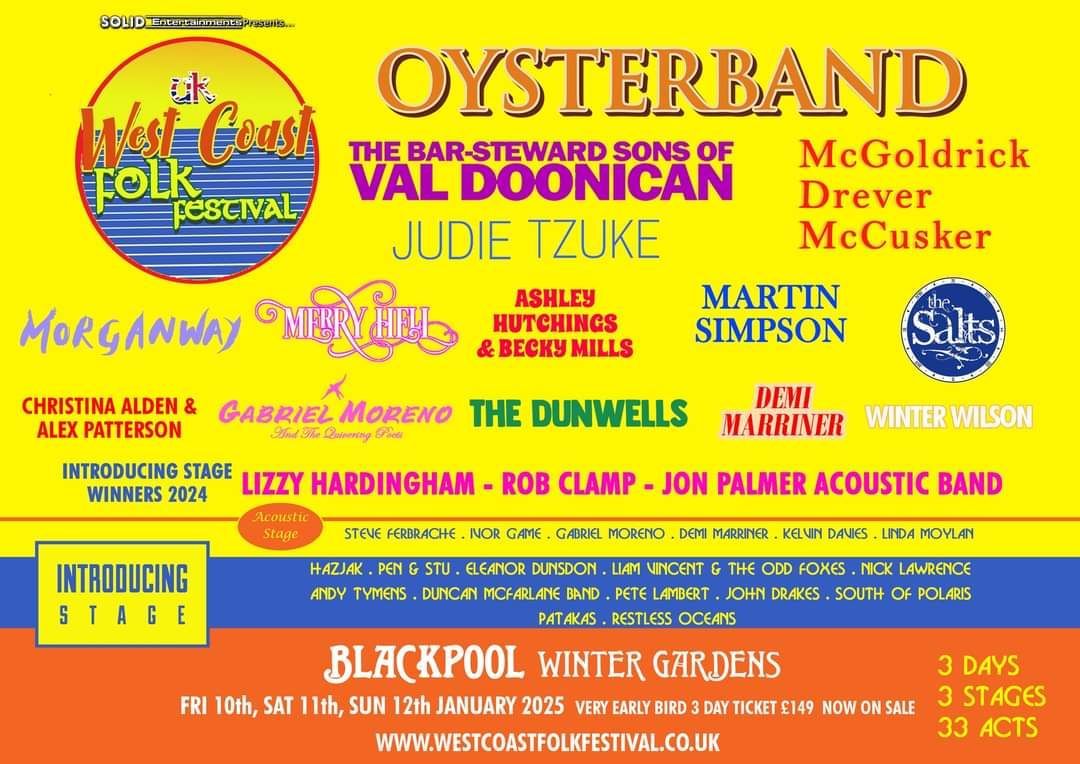 UK WEST COAST FOLK FESTIVAL: BLACKPOOL 2025