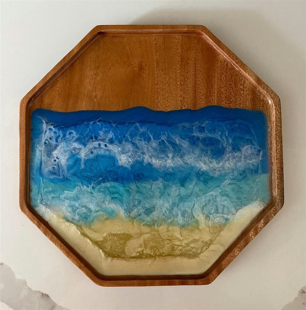 Ocean Resin Wood Trays - Cool Vibes Pub