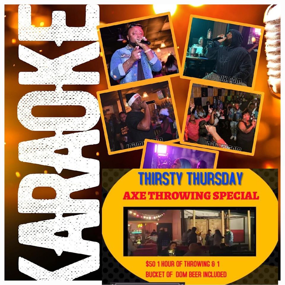 THIRSTY THURSDAY / AXE THROWING & LIVE DJ & KARAOKE, Scotty's Saloon ...