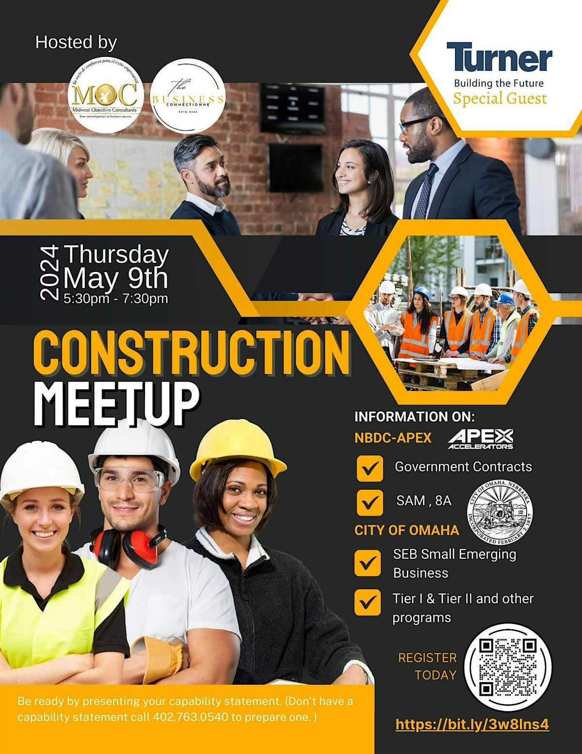 Construction Meetup - Turner Construction will be our guest, APEX & City of