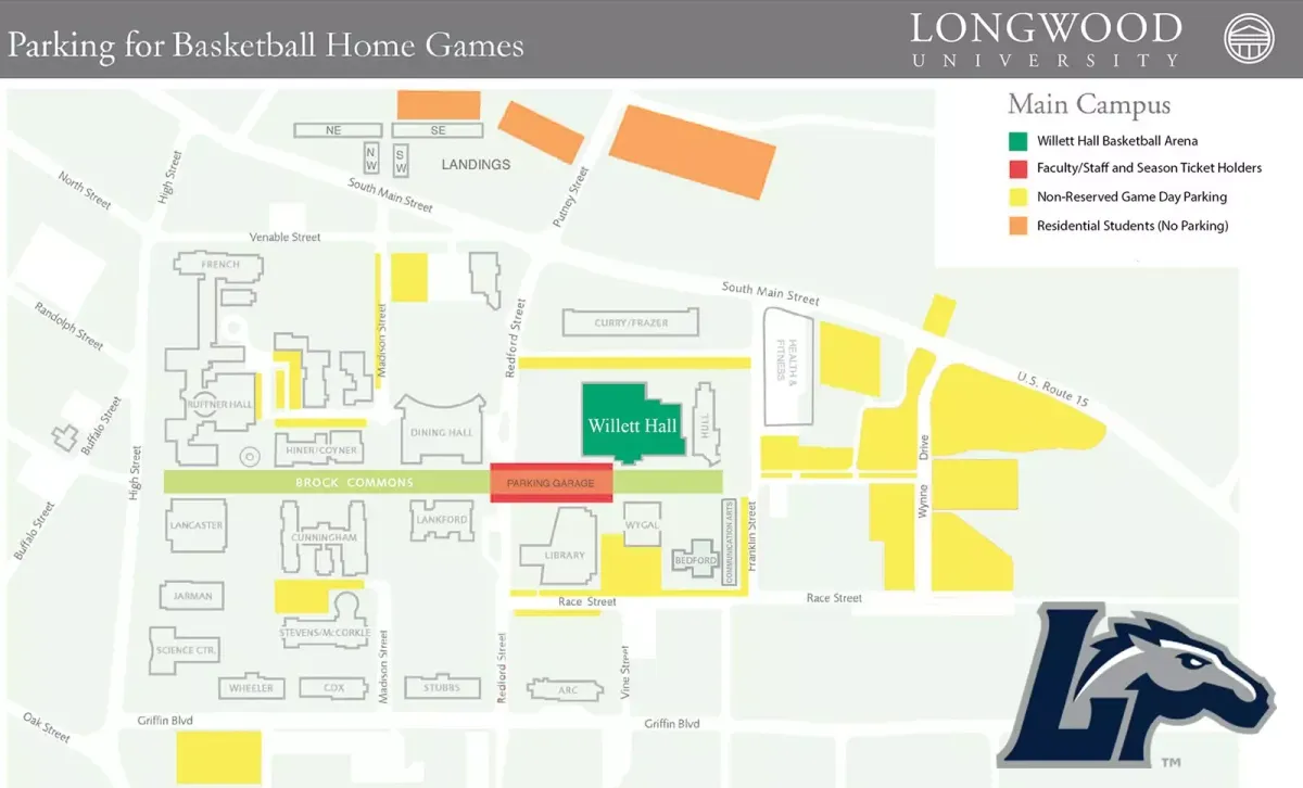 Parking James Madison Dukes at Longwood Lancers Mens Basketball