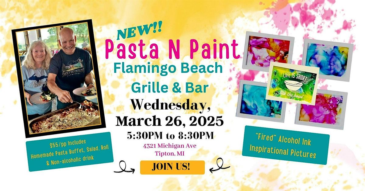 Pasta 'n Paint -"Fire" Alcohol Ink Inspirational Picture Frames (2)