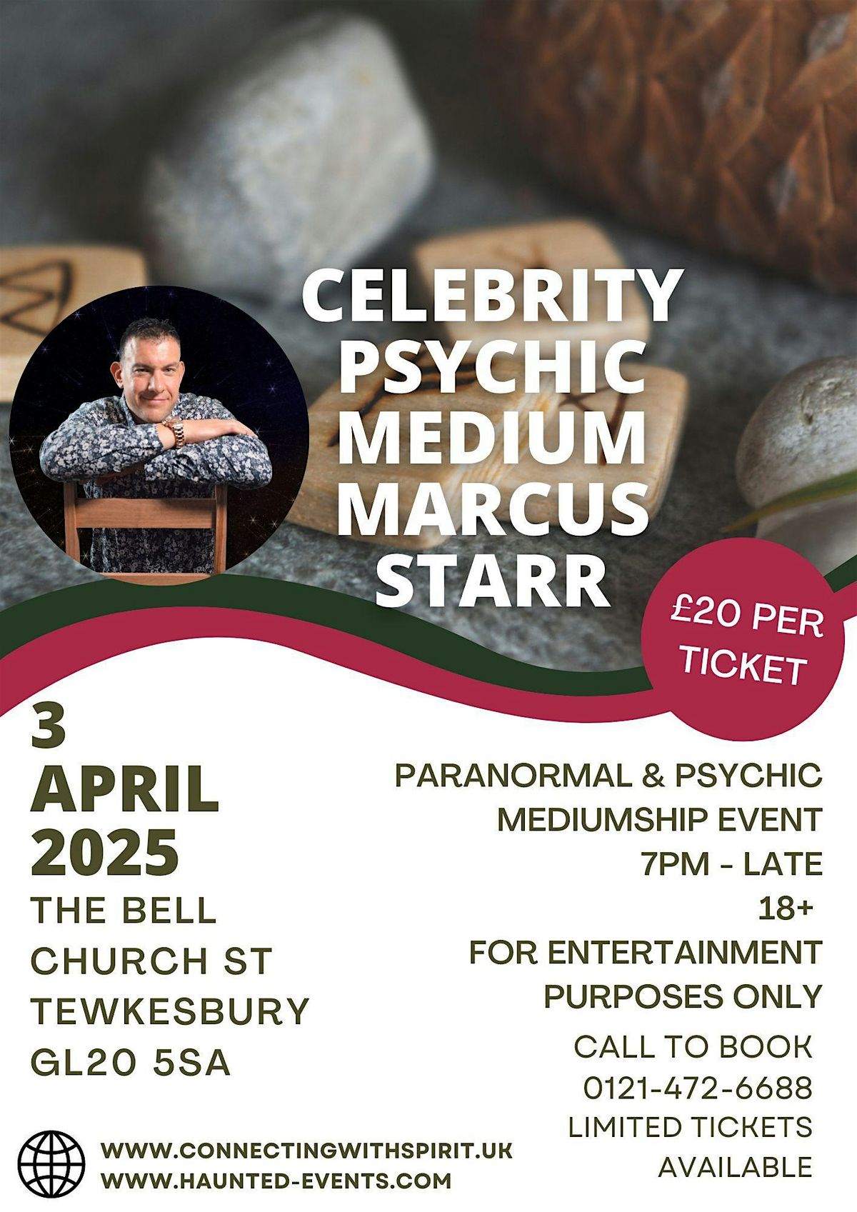 Paranormal & Psychic Event with Celebrity Psychic Marcus Starr @ Tewkesbury