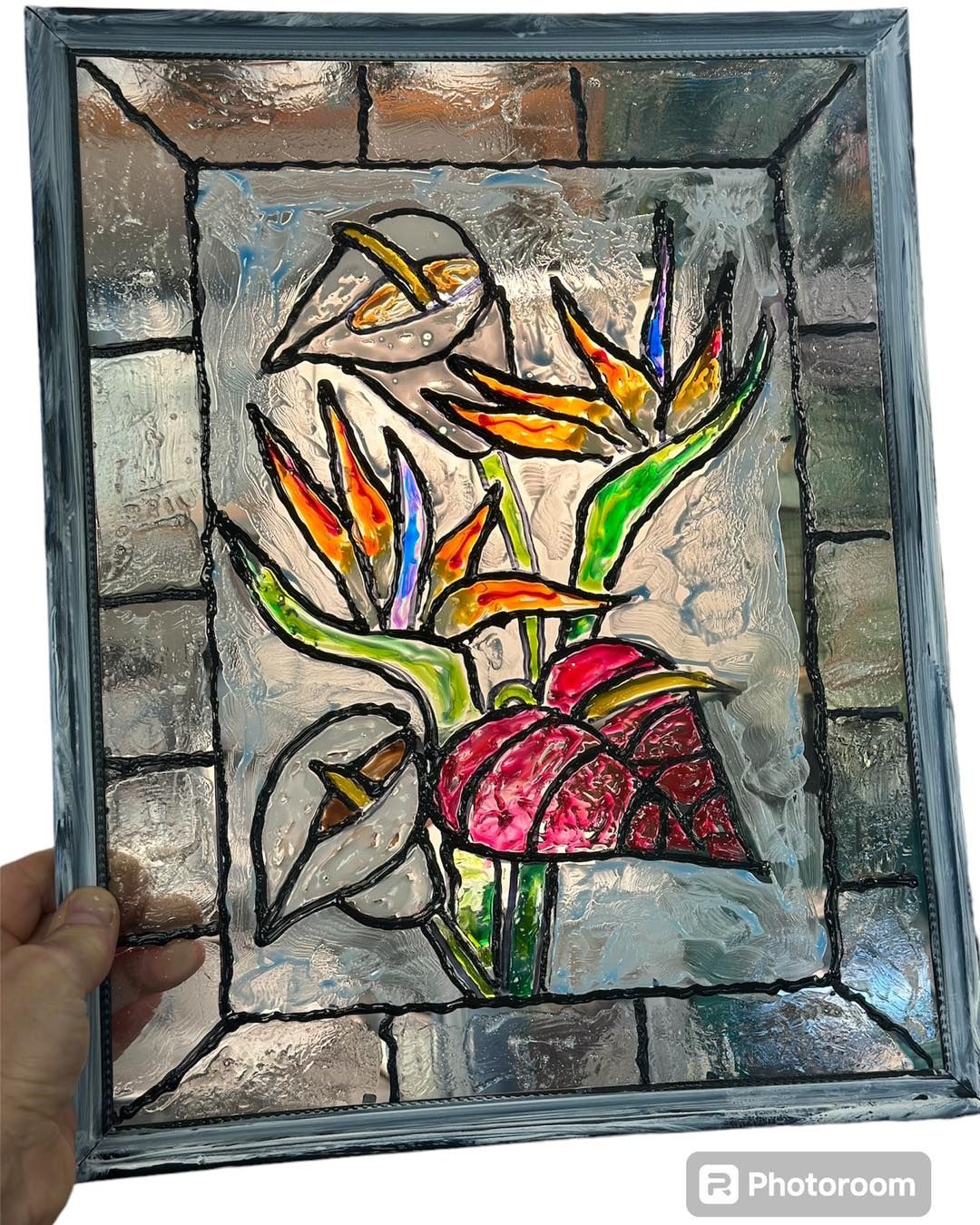 Large Floral Stain Glass Workshop