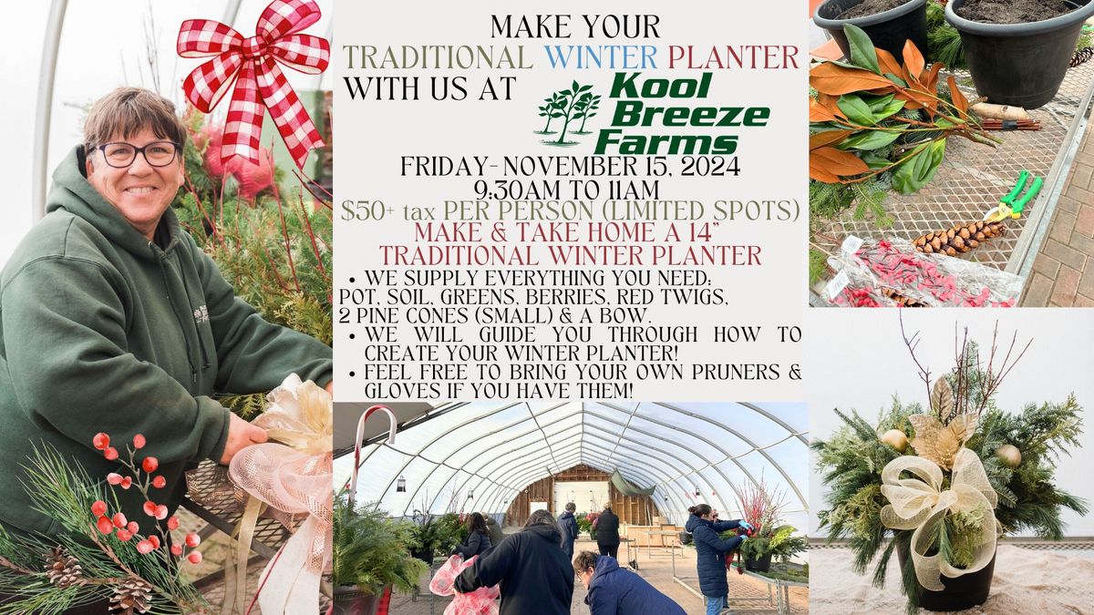 DIY Traditional Winter Planter Workshop @ Kool Breeze Farms