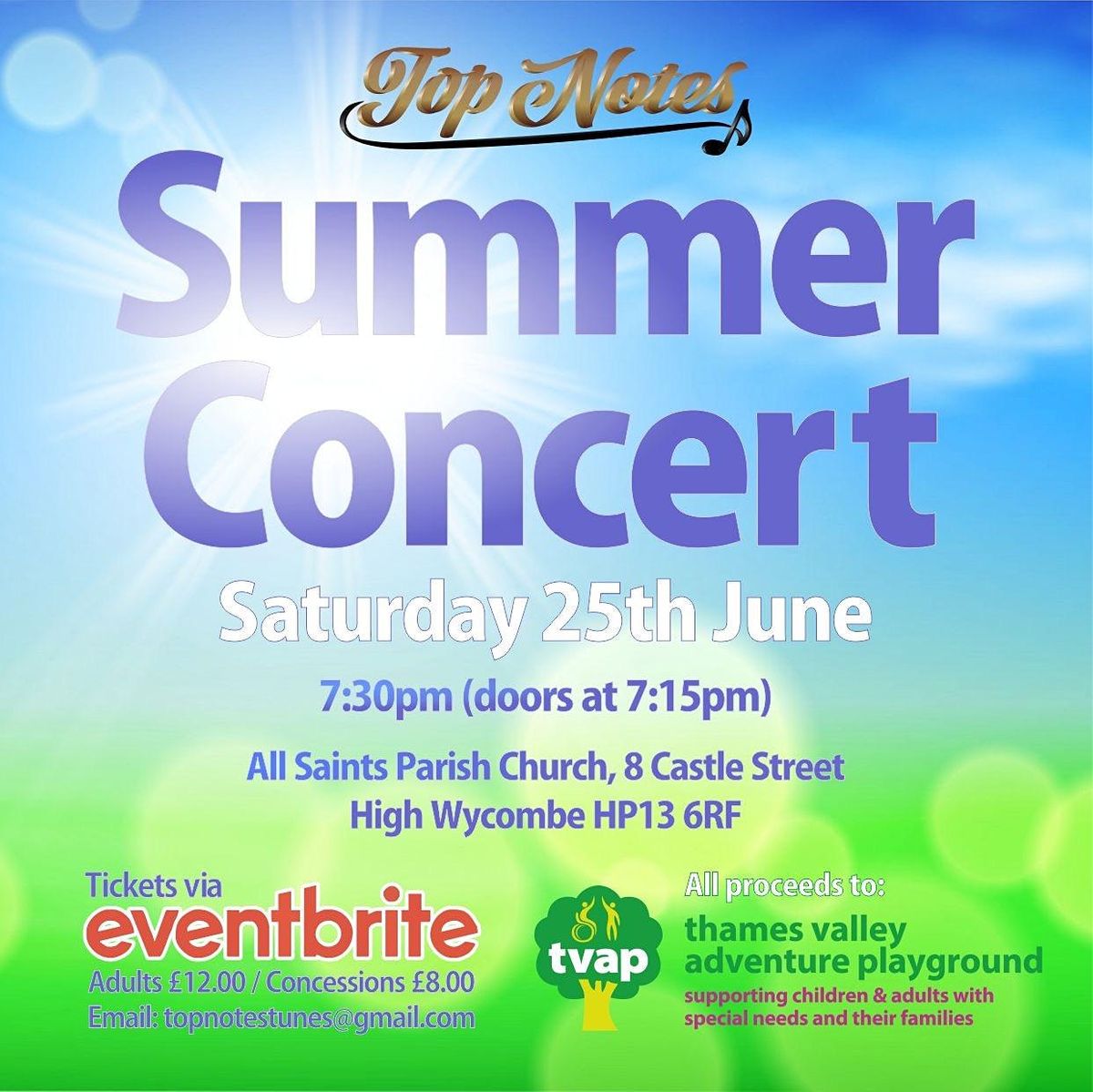 Top Notes Summer Concert 2022, All Saints Parish Church, High