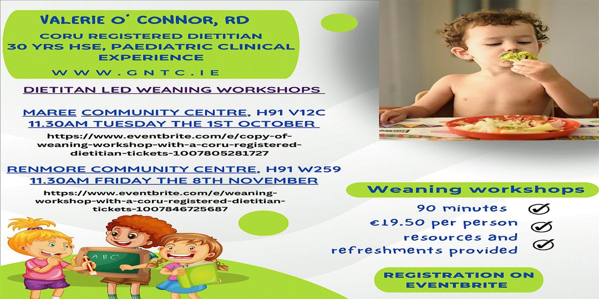 Weaning Workshop with a CORU Registered Dietitian