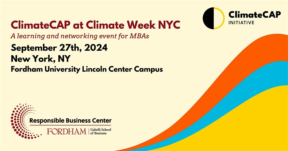 ClimateCAP at NYC Climate Week