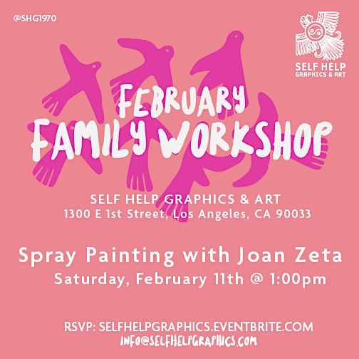 Family Workshop - Spray Painting with Joan Zeta