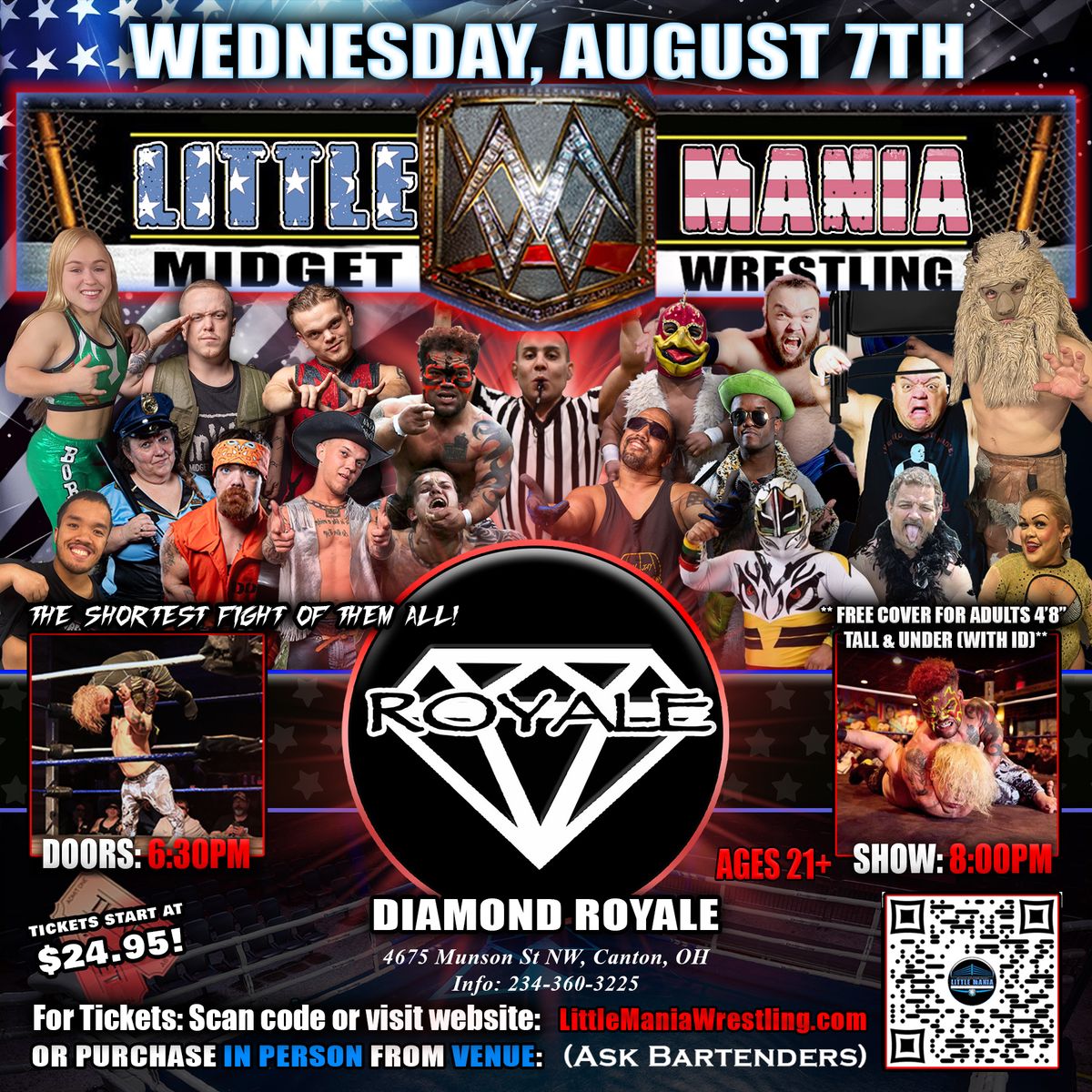 Canton, OH - Midget Wrestling All * Stars @Diamond Royale"The Shortest Fight of Them All!"