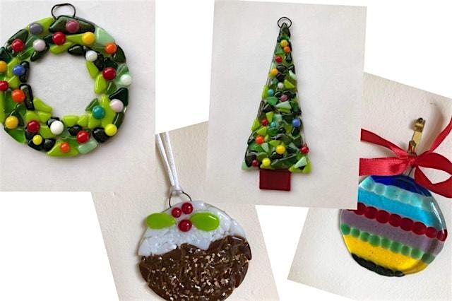 Fused glass Christmas decorations (or non Christmas - it's your choice)