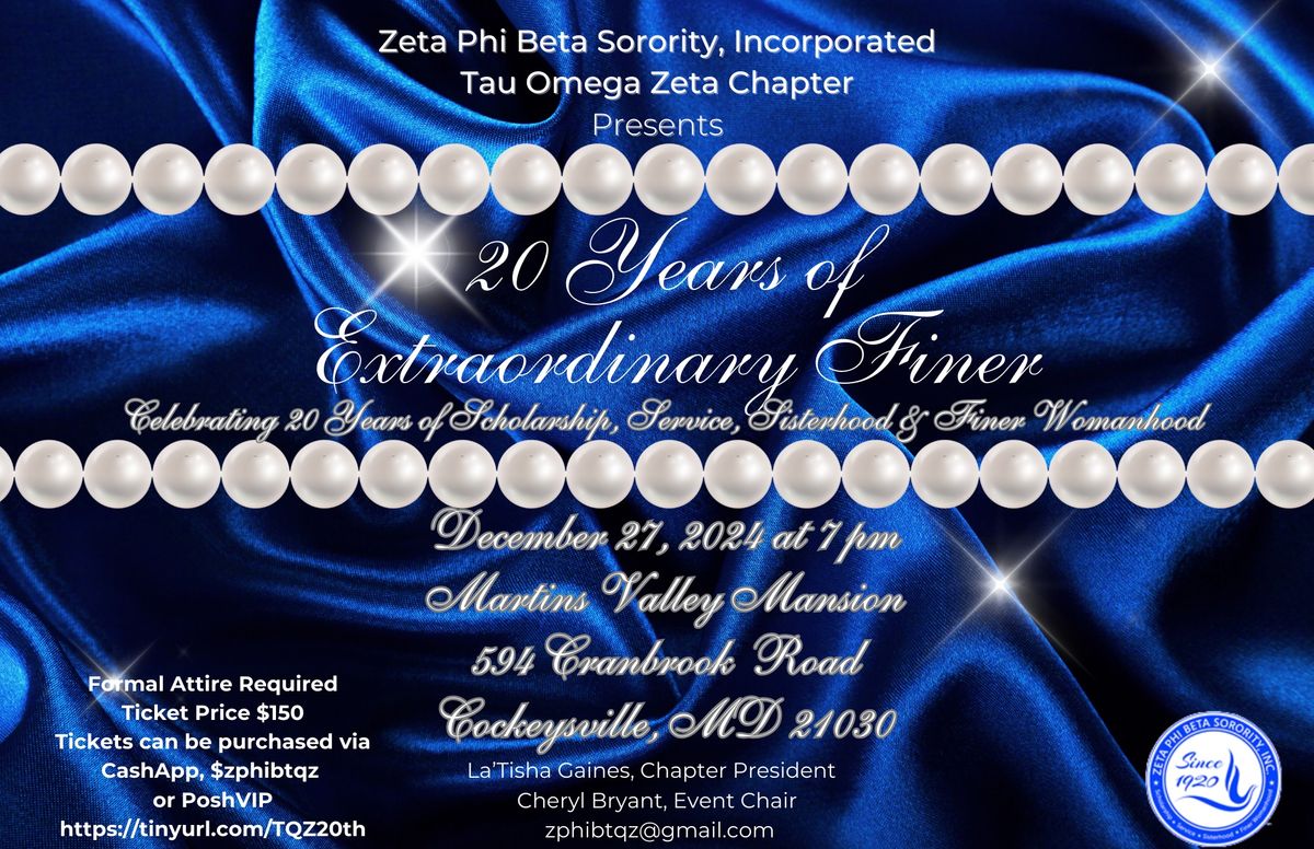 Tau Omega Zeta\u2019s 20th Anniversary Gala