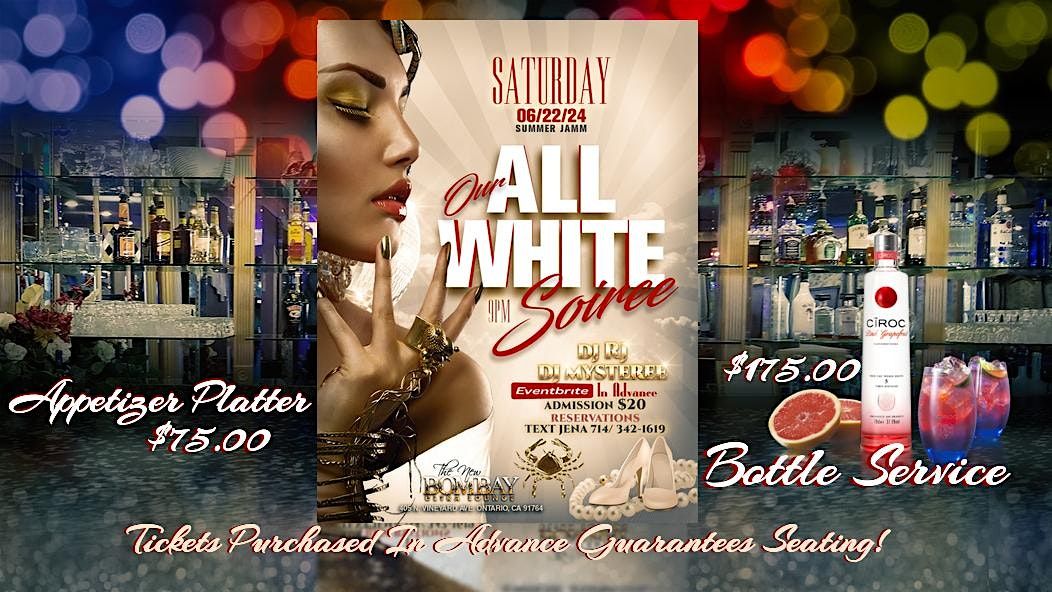 ALL White Soiree, (5th Annual) Summer Jamm, BOMBAY Ultra Lounge