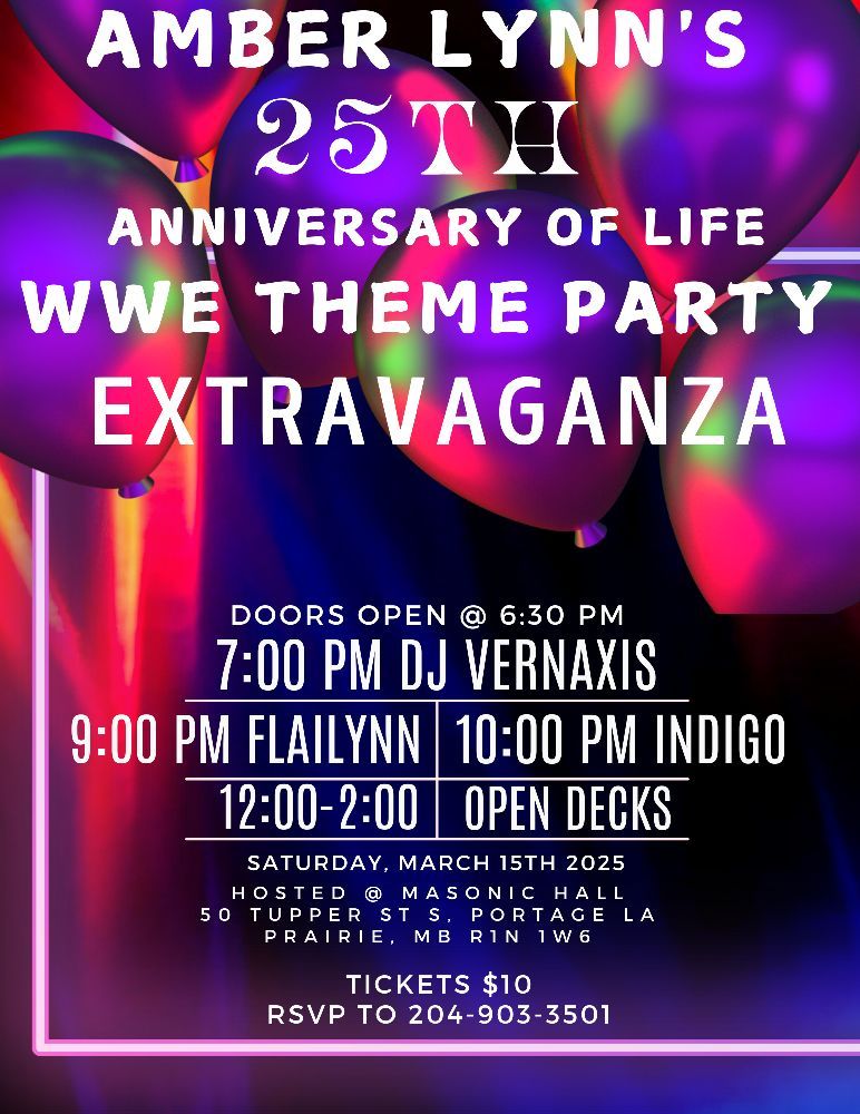 Amber Lynn's 25th Anniversary of Life WWE Theme Party Extravaganza