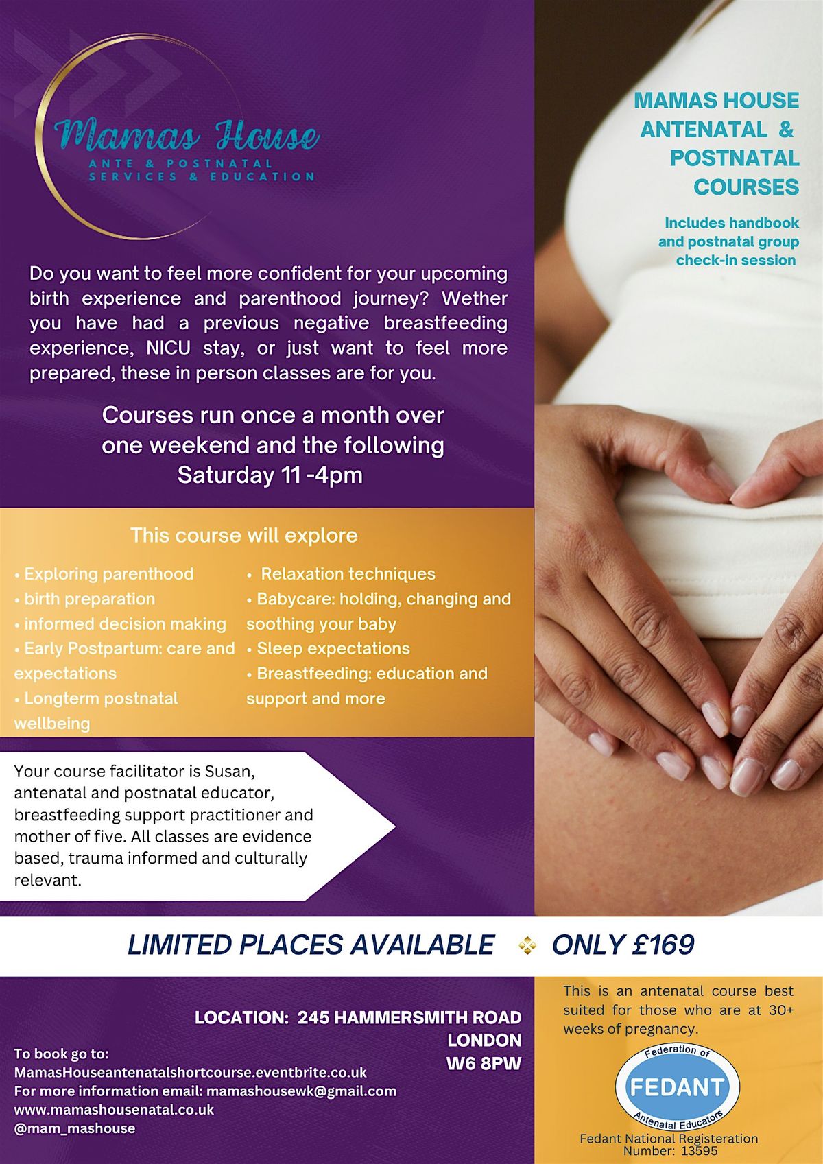 Antenatal & Postnatal Course: Birth Prep and Early Postpartum (May)