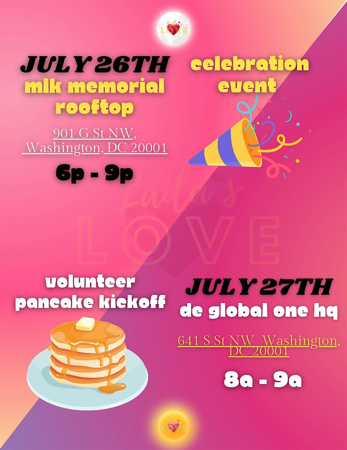 #SpreadTheLove Weekend - Volunteer Pancake Kickoff