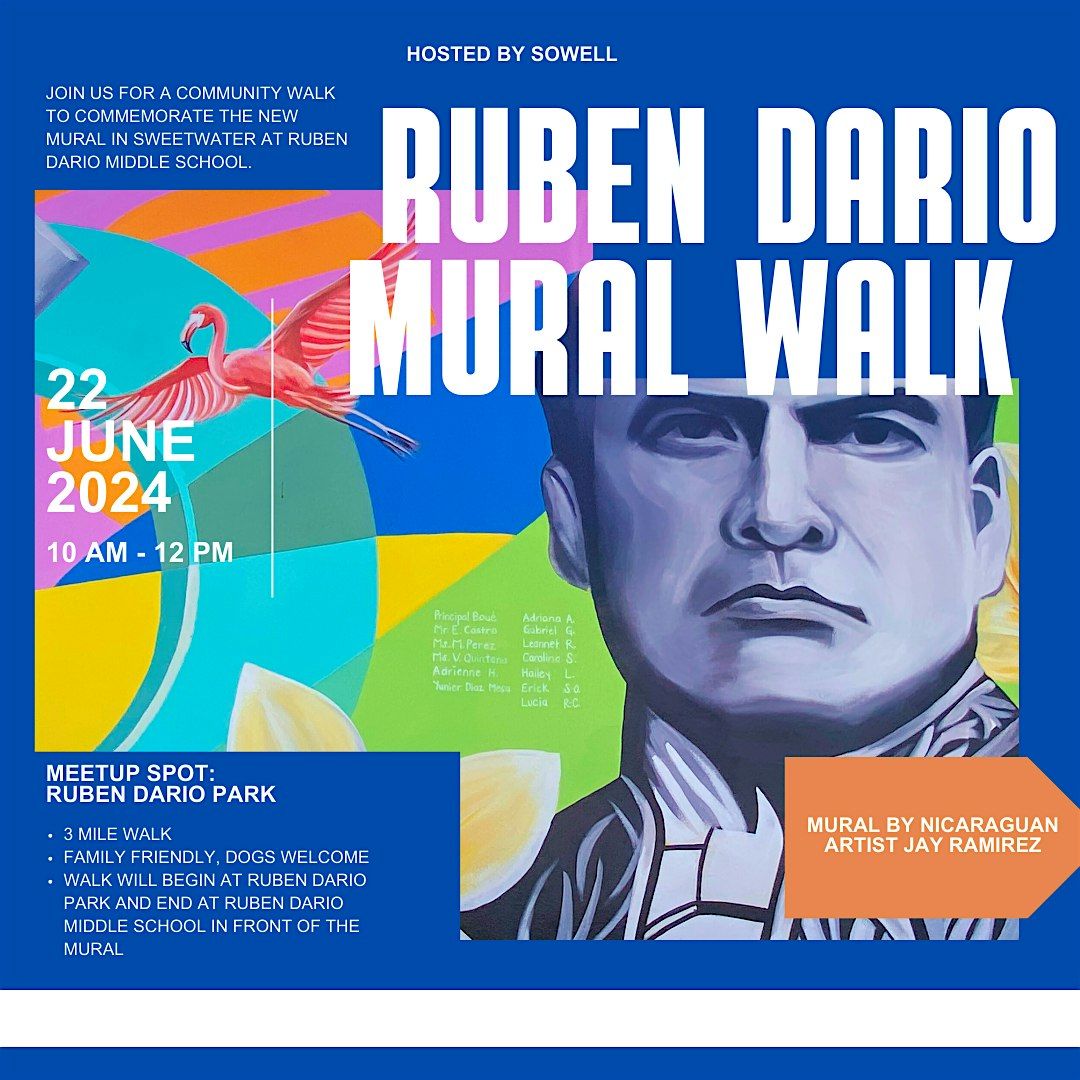 Ruben Dario Mural Walk, Ruben Dario Park, Miami, 22 June 2024