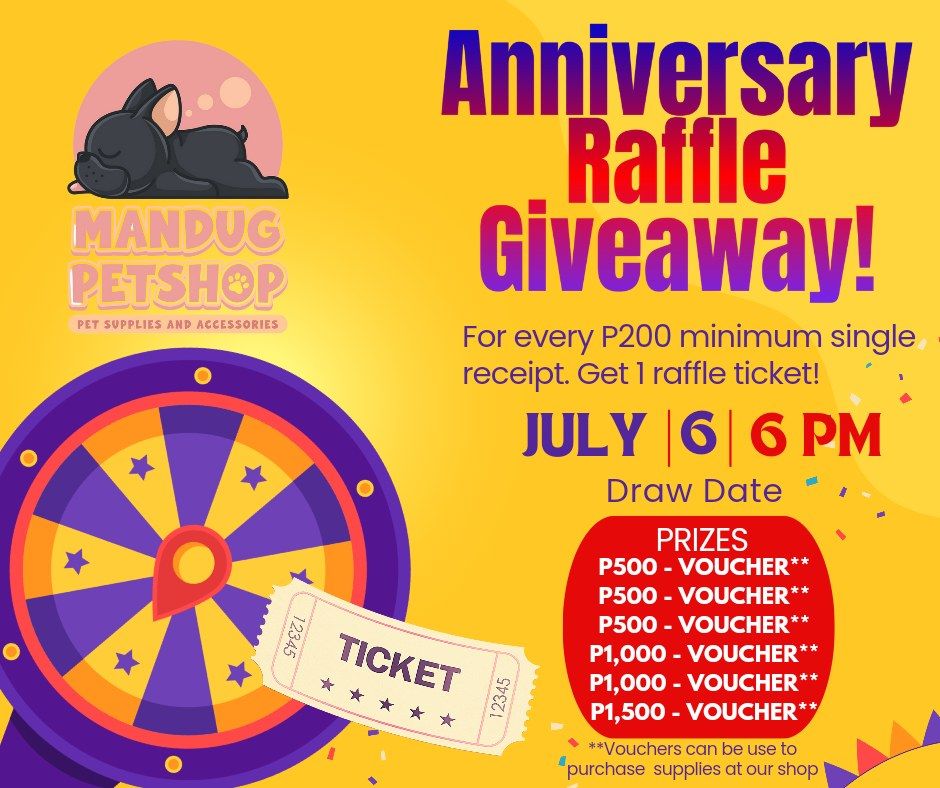 Mandug Petshop Anniversary Raffle