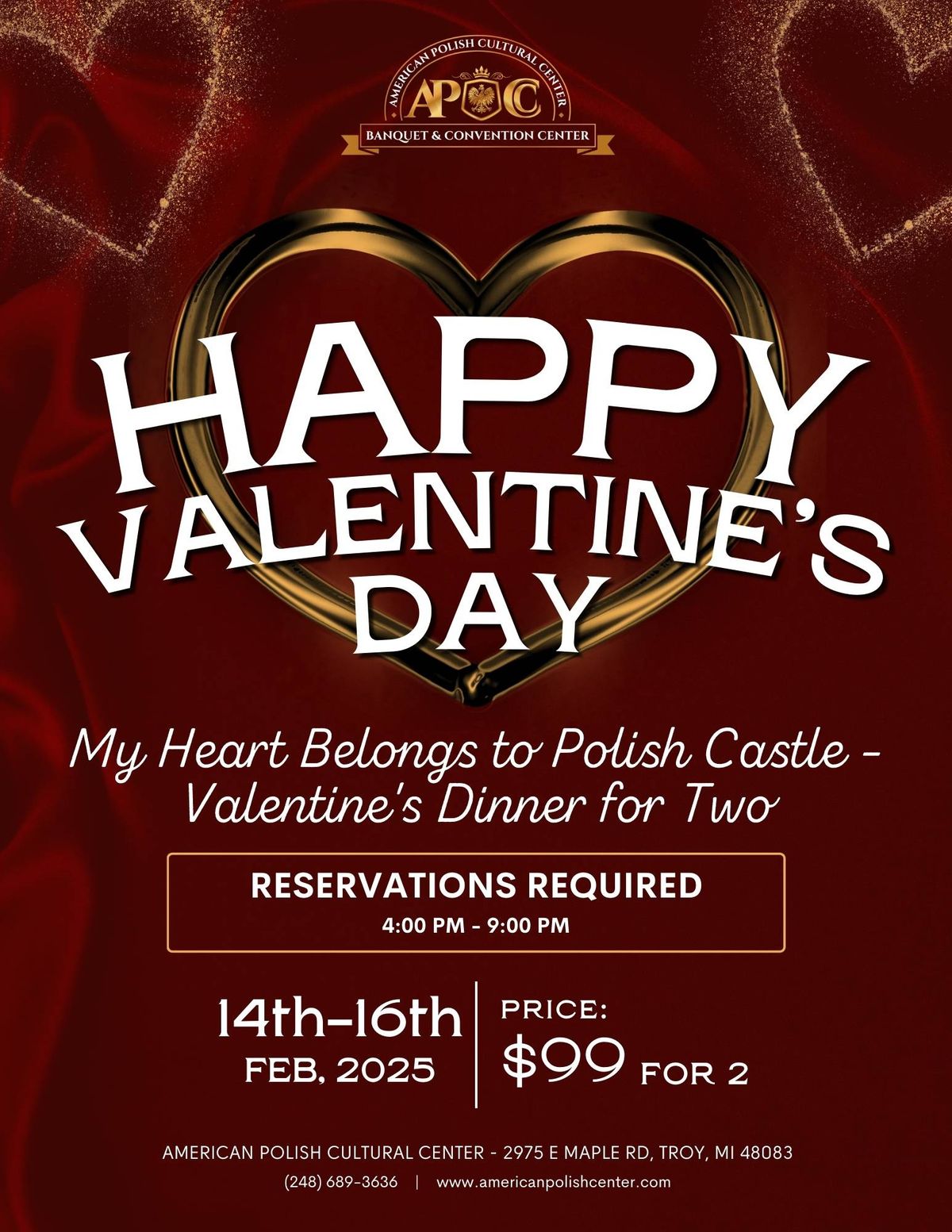 My Heart Belongs to Polish Castle Valentine's Dinner