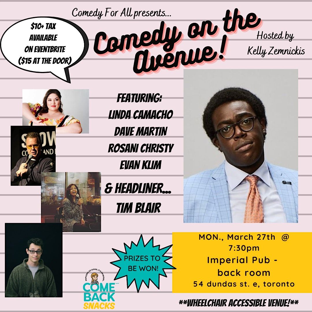 Comedy on the Avenue with Tim Blair & friends!
