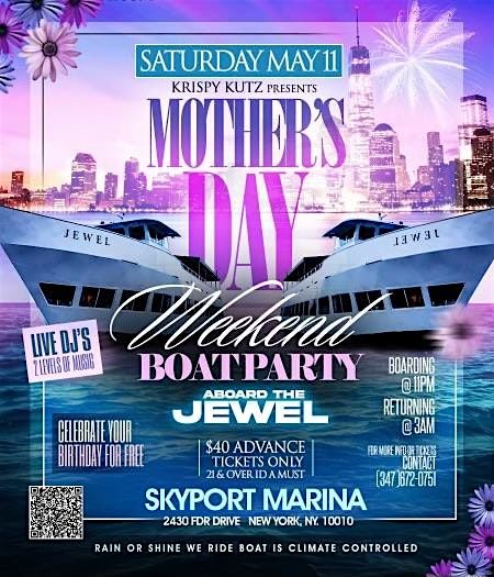 MOTHER'S DAY WEEKEND BOAT PARTY 2024 | NYC