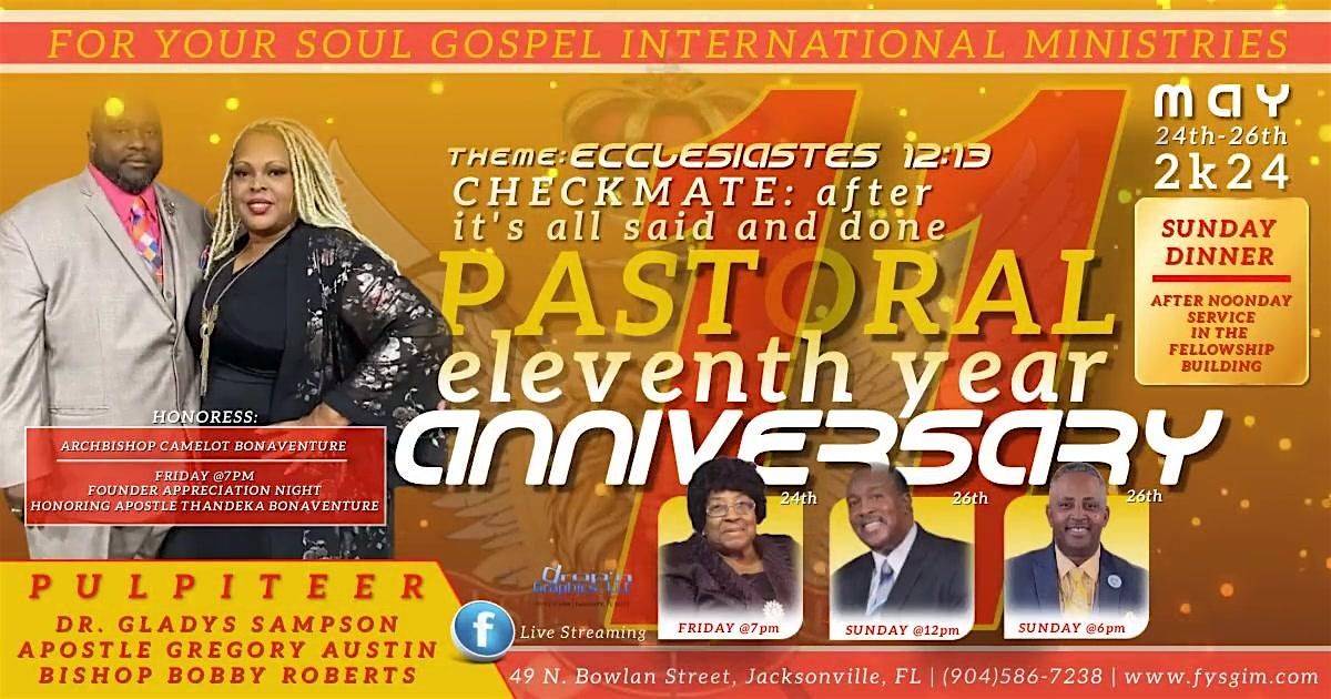 11th Year Pastoral Anniversary