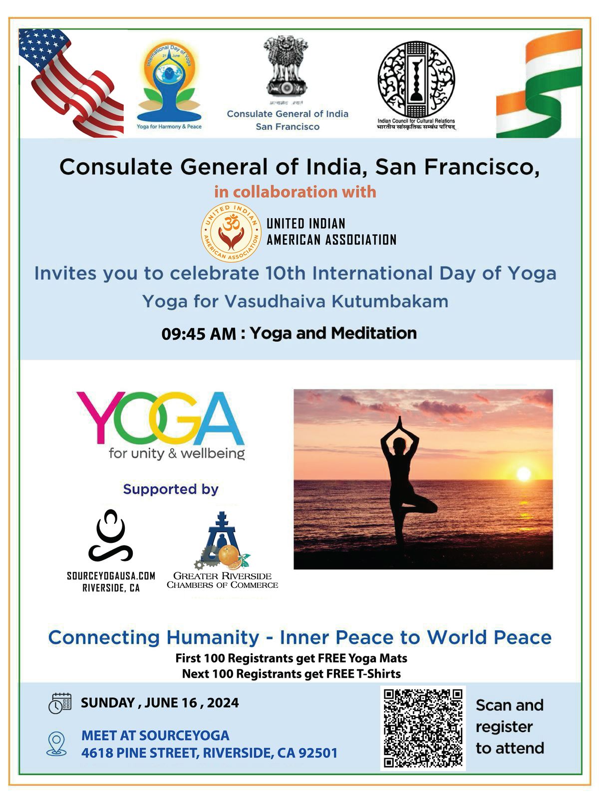 Celebrating 10th International Yoga Day with Free Yoga and Meditation